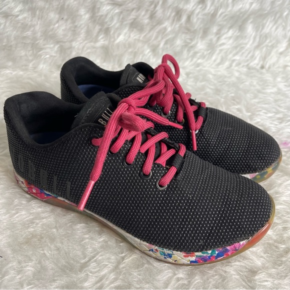 NoBull women’s Black Floral Trainer size 6.5 - Picture 5 of 15